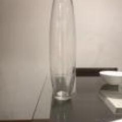 花瓶ガラス製 3点（高40cm×口径6.5cm)