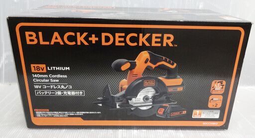 ブラック\u0026デッカー 18Vコードレス丸ノコ BDCCS18K2 未使用品 バッテリー×2個 充電器付き  BLACK+DECKER