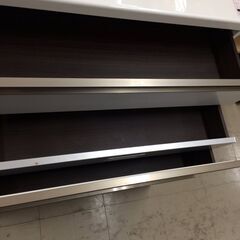 J748 美品 パモウナ キッチンカウンター レンジ台 W140cm以上カウンター