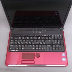 新品SSD レッド 赤 ノートパソコン 中古美品 15.6型 富士通 AH54/D 第2