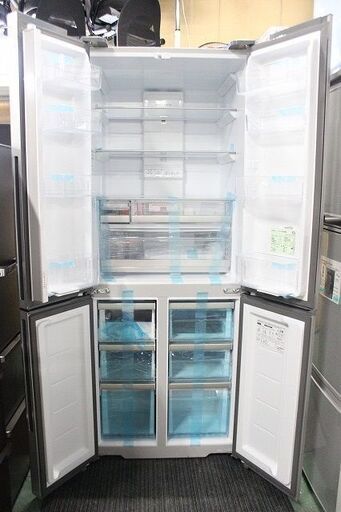 展示未使用品 アクア 4ドア冷凍冷蔵庫 420L 自動製氷 AQR-TZ42K