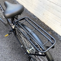 新品同様 高級感のあるマットブラック　ギア付き自転車