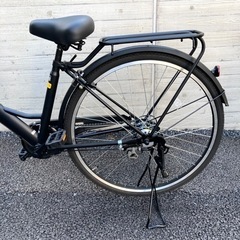 新品同様 高級感のあるマットブラック　ギア付き自転車