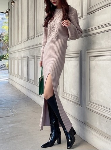 バックオープンスリットニットワンピース Uki てだこ浦西の服 ファッションの中古 古着あげます 譲ります ジモティーで不用品の処分