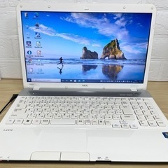 NEC白いパソコンCore i3/新品SSD/4GB/無線LAN...