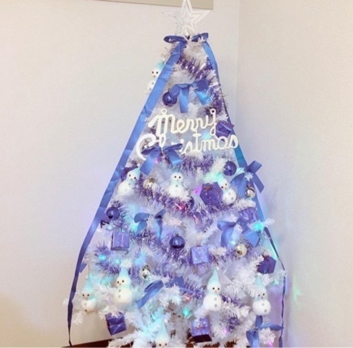 急募ホワイトクリスマスツリー　飾り　セット