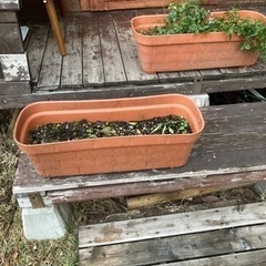 ガーデンニング植木鉢(プラスチック製)二個セット