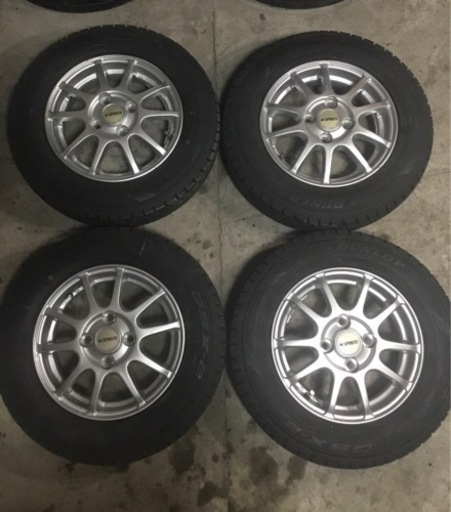 社外アルミホイール 145/80R13 ダンロップ スタッドレスタイヤ 4本