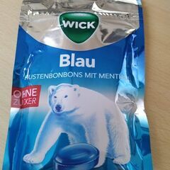 ドイツから直輸入　WICK BLAU　無糖　のど飴　2024年5...