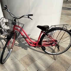 自転車　レッドピンク色　27型