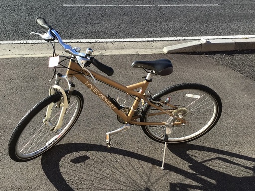 ベージュ色　中古自転車整備済