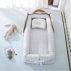 【ネット決済】Luddy ベビーベッド 枕付き ベッドインベッド