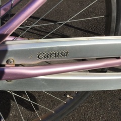 ピンク色ブリヂストン. カルーサ中古自転車整備済み