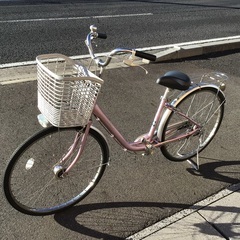 ピンク色ブリヂストン. カルーサ中古自転車整備済み