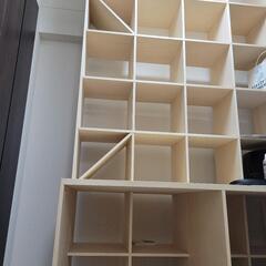 マルゲリータ本棚+デスク奥行350mm 縦5コマ×横5コマ

