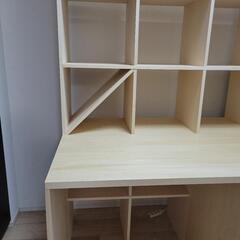 マルゲリータ本棚+デスク奥行350mm 縦5コマ×横5コマ

