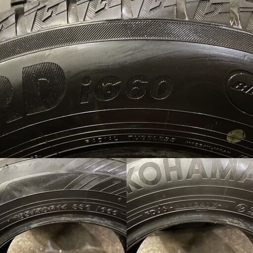 YOKOHAMA ice GUARD iG60 185/70R14 14インチ スタッドレス 4本 2017年製 バリ溝 アリオン プレミオ ノート等　(MTH173)クレジットカード QRコード決済可能