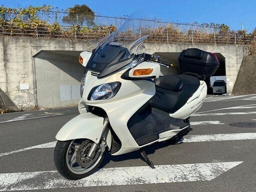 車検R5/12迄 H23年式 スズキ スカイウェイブ650LX KERKERマフラー GIVIスクリーン ETC ナビ レーダー リアボックス フェンダーレス