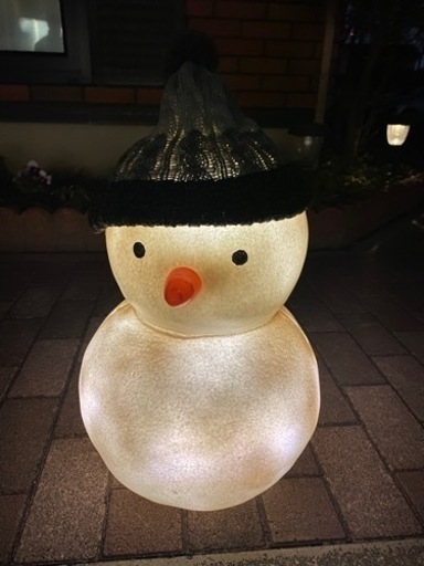 自宅玄関等のオブジェに☆雪だるま 置き物