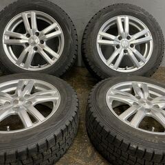 【DUNLOP WINTER MAXX WM01 205/60R16】スタッドレス【DUFACT 16インチ 6.5J5HPCD114.3+53】バリ溝 ノア等　(TA481)クレジットカード QRコード決済可能