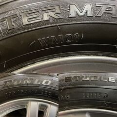 【DUNLOP WINTER MAXX WM01 205/60R16】スタッドレス【DUFACT 16インチ 6.5J5HPCD114.3+53】バリ溝 ノア等　(TA481)クレジットカード QRコード決済可能