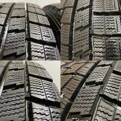 【DUNLOP WINTER MAXX WM01 205/60R16】スタッドレス【DUFACT 16インチ 6.5J5HPCD114.3+53】バリ溝 ノア等　(TA481)クレジットカード QRコード決済可能