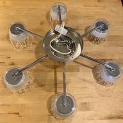 【元値20万円です】【調光可能】【リモコン付き】【新品】シャンデリア　電気　照明　ライト　クリスタル