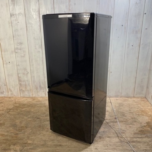12/26 終 MITSUBISHI ノンフロン 冷凍冷蔵庫 MR-P15Y 2015年製 2ドア 146L ブラック 冷蔵庫 三菱 菊HG