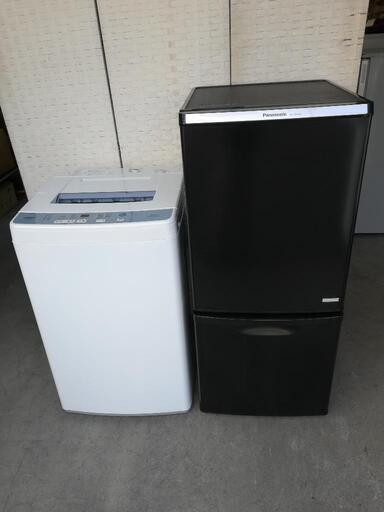 【配送・設置無料】⭐パナソニック冷蔵庫138L＋アクア洗濯機６kg⭐JWJ61