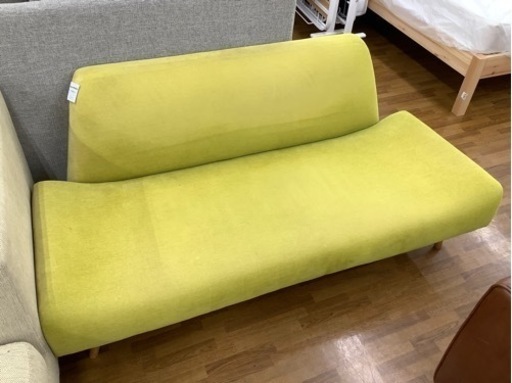 2人掛けソファー　IDEE  ライトグリーン　ヤケ・ヨゴレ有　SOFA 446