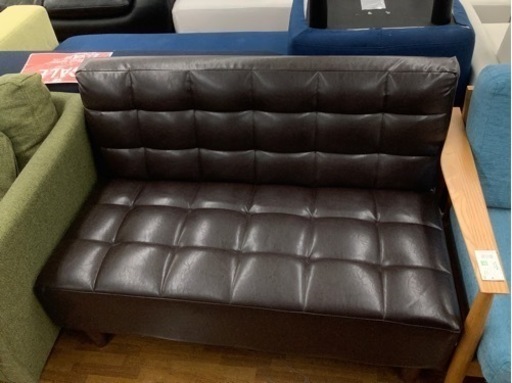 家具の大丸　2人掛けソファー　ブラック　メーガン　参考価格31,500円