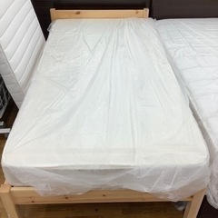 シングルベッド　ナチュラル×ホワイト　木製
