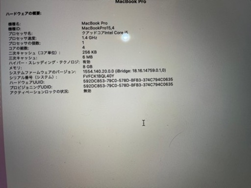 極上美品　MacBook Pro 2019 13inch Core i5 8GB