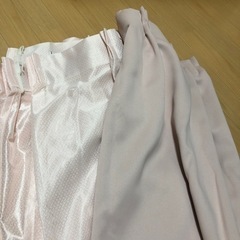 ピンク遮光カーテンとレースカーテン