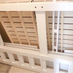 【美品/販売金額¥89000/耐荷重700kg/ハンガーフック付き】 H180cm ホワイトロフトベット 