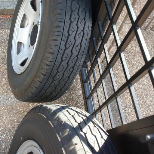 ブリジストン195/80R15  107/105L LTハイエース純正ホイール4本セット