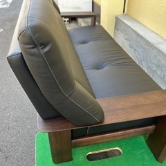 カリモク、Chitano / チターノ　ダンテ　3人掛けソファ　革張り　