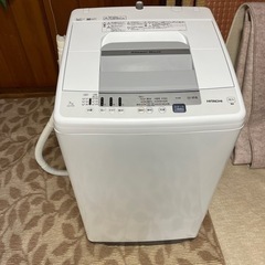 美品！日立/全自動洗濯機7kg 白い約束 NW-70E形 2020年製