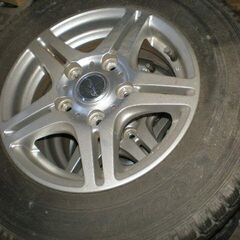 中古　アルミホイール付きグッドイヤースタッドレスタイヤ　ICE　NABI　４本セット　165R13 8P.R　