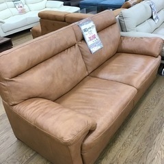 LK-103【ご来店頂ける方限定】本革3シーターソファ　キャメル色 LK-103【ご来店頂ける方限定】本革3シーターソファ キャメル色