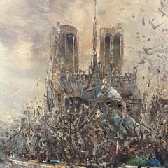 絵画 ノートルダム寺院うら