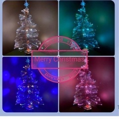 ■クリスマスツリー　LED ファイバーツリー(ホワイト)