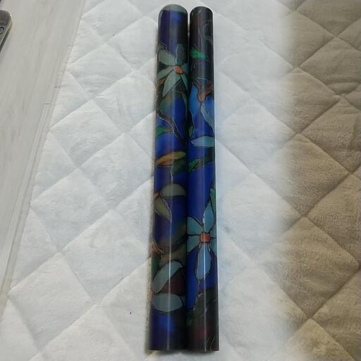 水だけで貼れる窓フィルム約60cm×約93cm ステンドグラス調 ボタニカル 2本セット