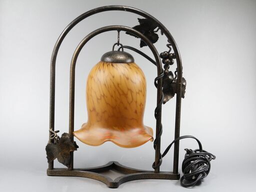 可愛い ローマン ステンドランプ 葡萄 一灯式 釣鐘ランプ ガラスランプ 置物 飾物 レトロ ランプシェード スタンド 照明 お洒落 ROMAN 動作確認済み 可愛い ローマン ステンドランプ 葡萄 一灯式 釣鐘ランプ ガラスランプ