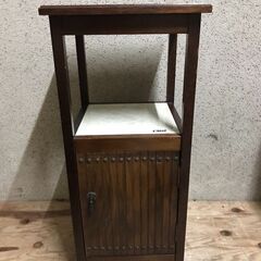 karimoku カリモク 木製 電話台 収納 割れあり 幅35...