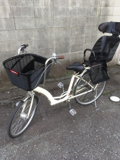 子供乗せ自転車　前後乗せ　買物カゴ付き　3人乗り  非電動