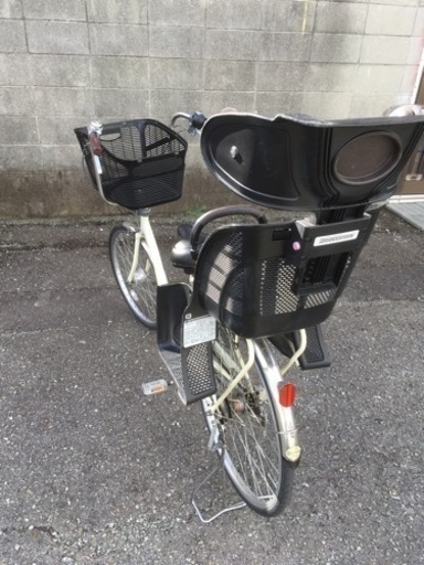 子ども前後乗せ 3人乗り電動自転車 中古 子供乗せ自転車 前後乗せ 買物カゴ