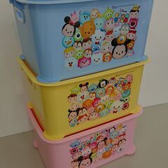 【値下げ】収納ケース　ツムツムBOX　中古品　残りは黄色のみ