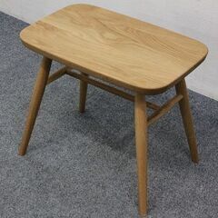 無印良品 丸脚シリーズ スツール ホワイトオーク 天然木 幅52．5