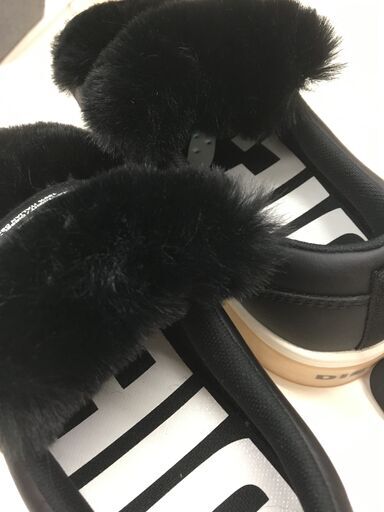 DIESEL/ディーゼル　プラットフォーム　スリッポン　ブラック　24cm　中古品